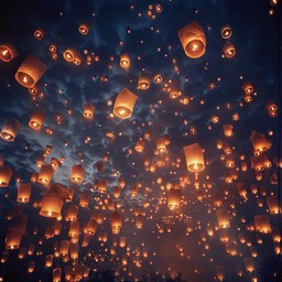 Free Sky Lanterns Glow Image - Lanterns, Festival, Night | Download at ...