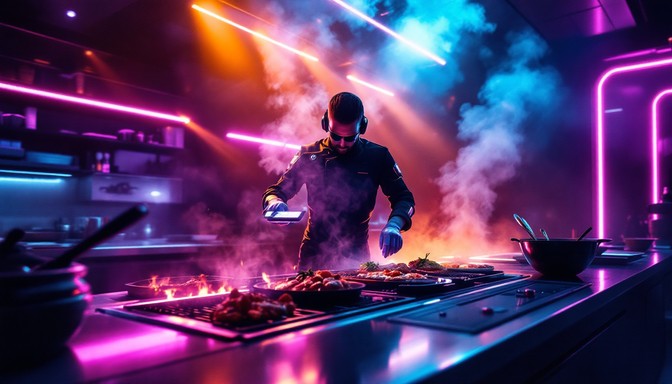 Free Neon DJ Performance Image - Dj, Neon, Music | Download at StockCake