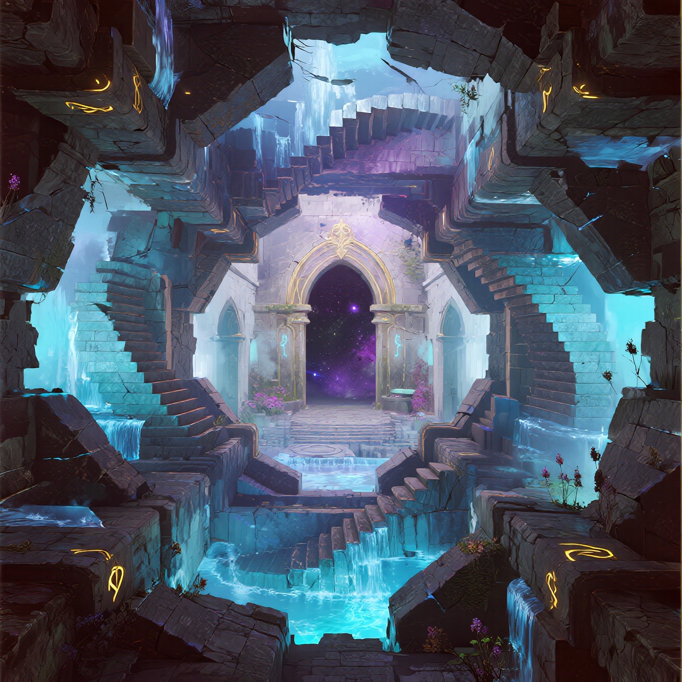 Impossible Labyrinth Design Free Impossible Mystical Labyrinth Image - Ruins, Stairs, Temple ...