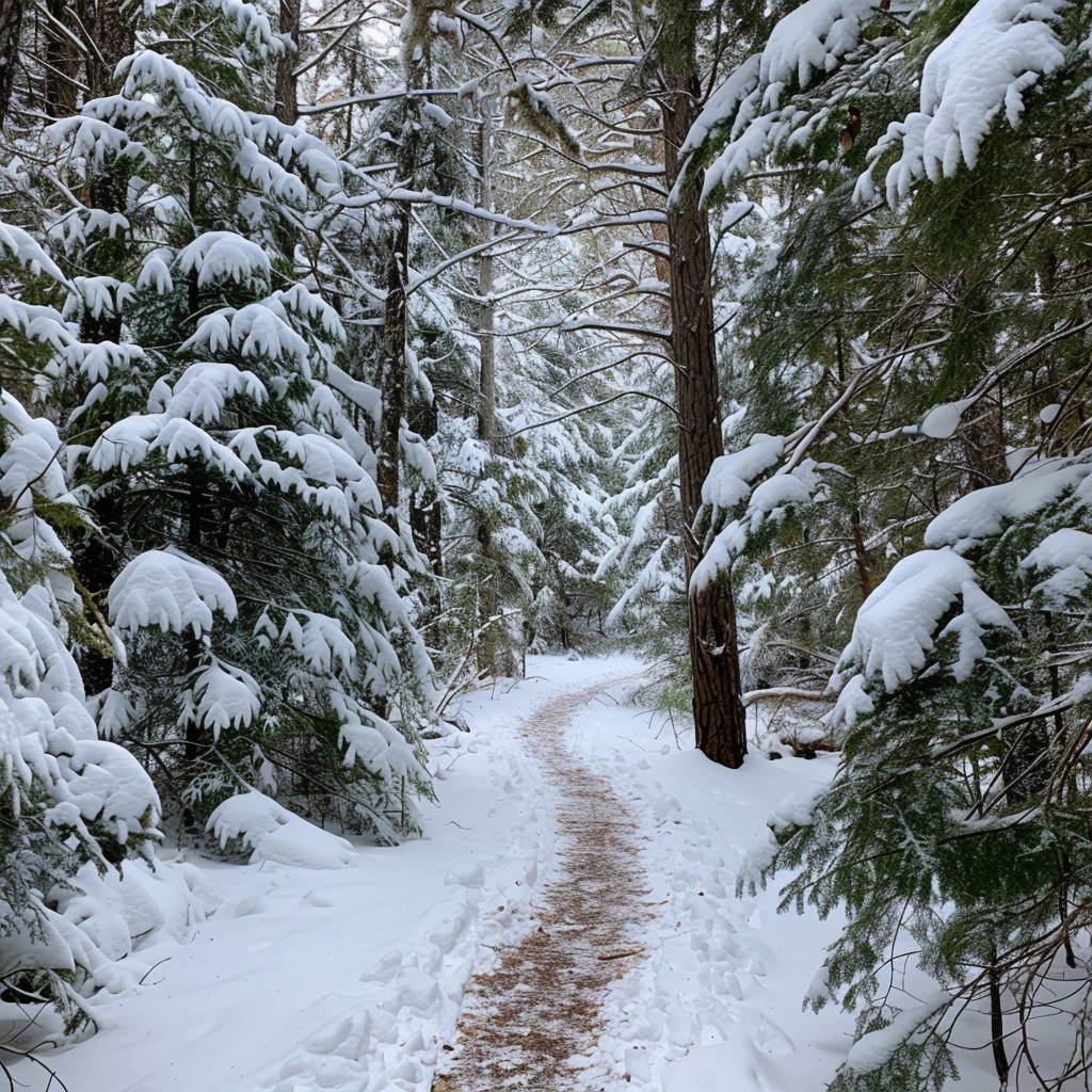 Snow Bpath Free Snowy Forest Path Image - Snow, Forest, Path | Download at StockCake