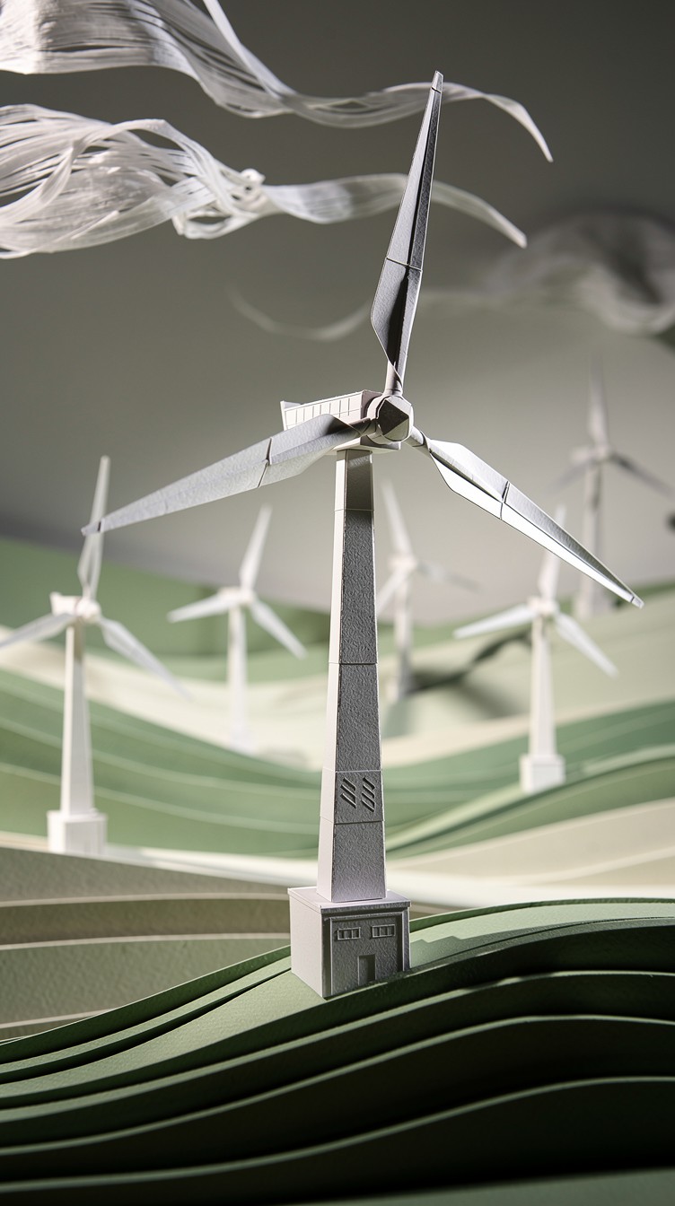 Wind Paper Design Free Paper Wind Turbines Image - Origami, Papercraft, Windmill ...