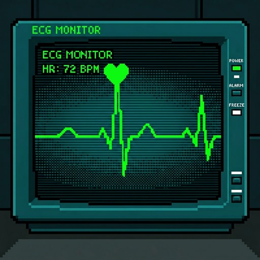 Free Pixel Heart Monitor Image - Pixel, Heartbeat, Monitor | Download ...
