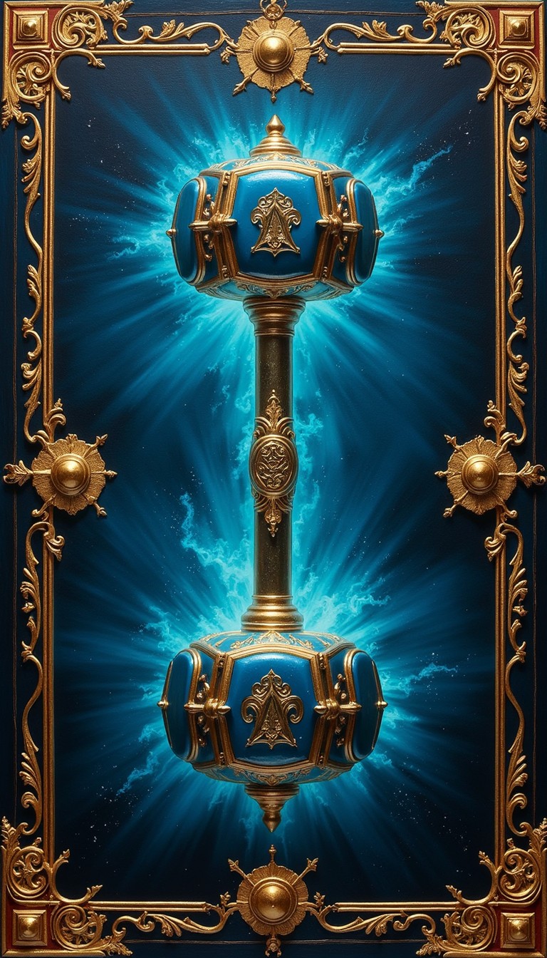 Mythic Strength Free Mystic Strength Illuminated Image - Dumbbell, Blue, Glowing ...
