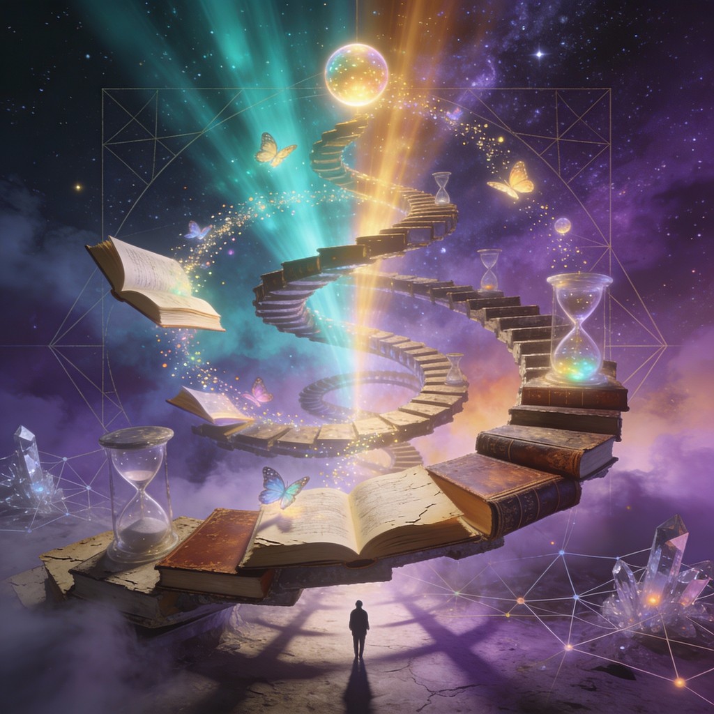 Graduate Infinity Learning Cycle Free Infinite Learning Journey Image - Fantasy, Surreal, Staircase ...