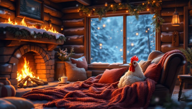 Free Cozy Chicken Retreat Image - Cozy, Cabin, Lofi | Download at StockCake