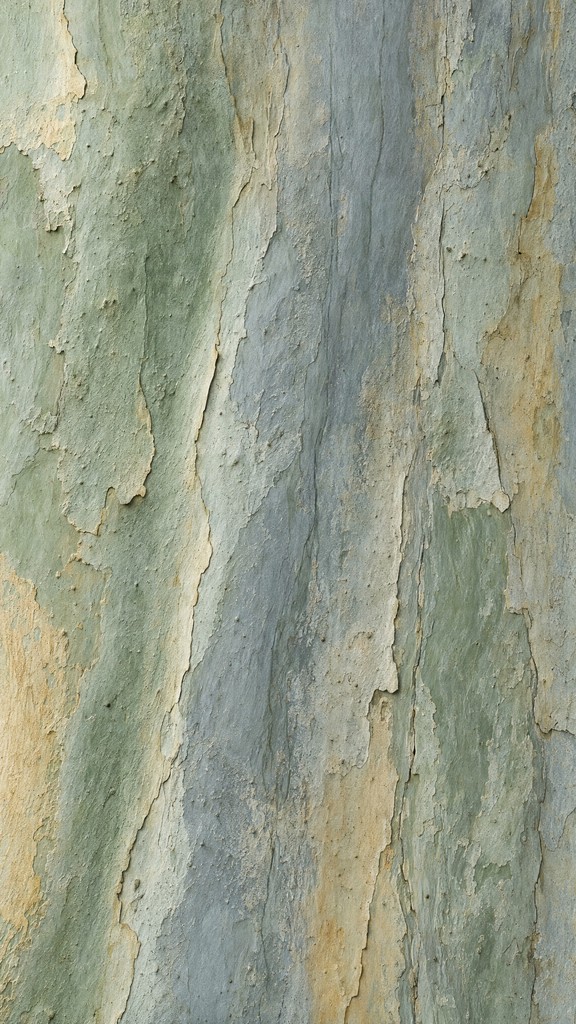 Soft sage green, dusty mint, and silvery grey-blue colors flow from top ...