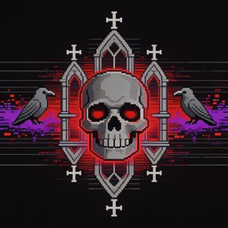 Free Pixelated Skull Decay Image - Skull, Pixel, Gothic | Download at ...