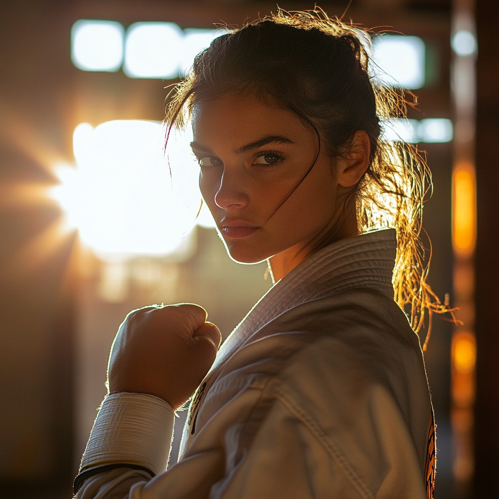 Free Confident martial artist Image - Woman, Sunset, Martial Arts ...