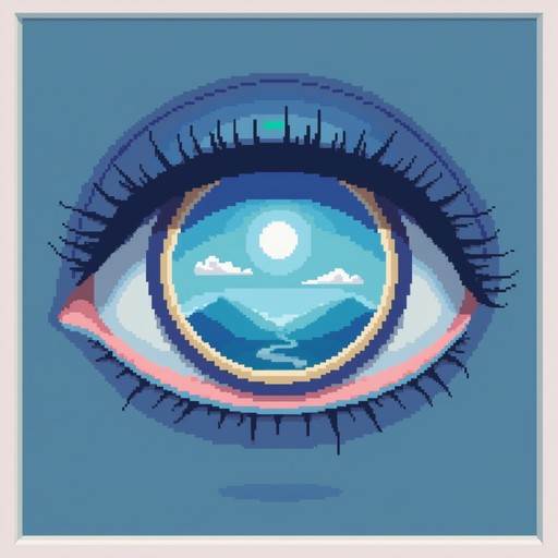 Free Window To Serenity Image - Eye, Pixel, Blue | Download at StockCake
