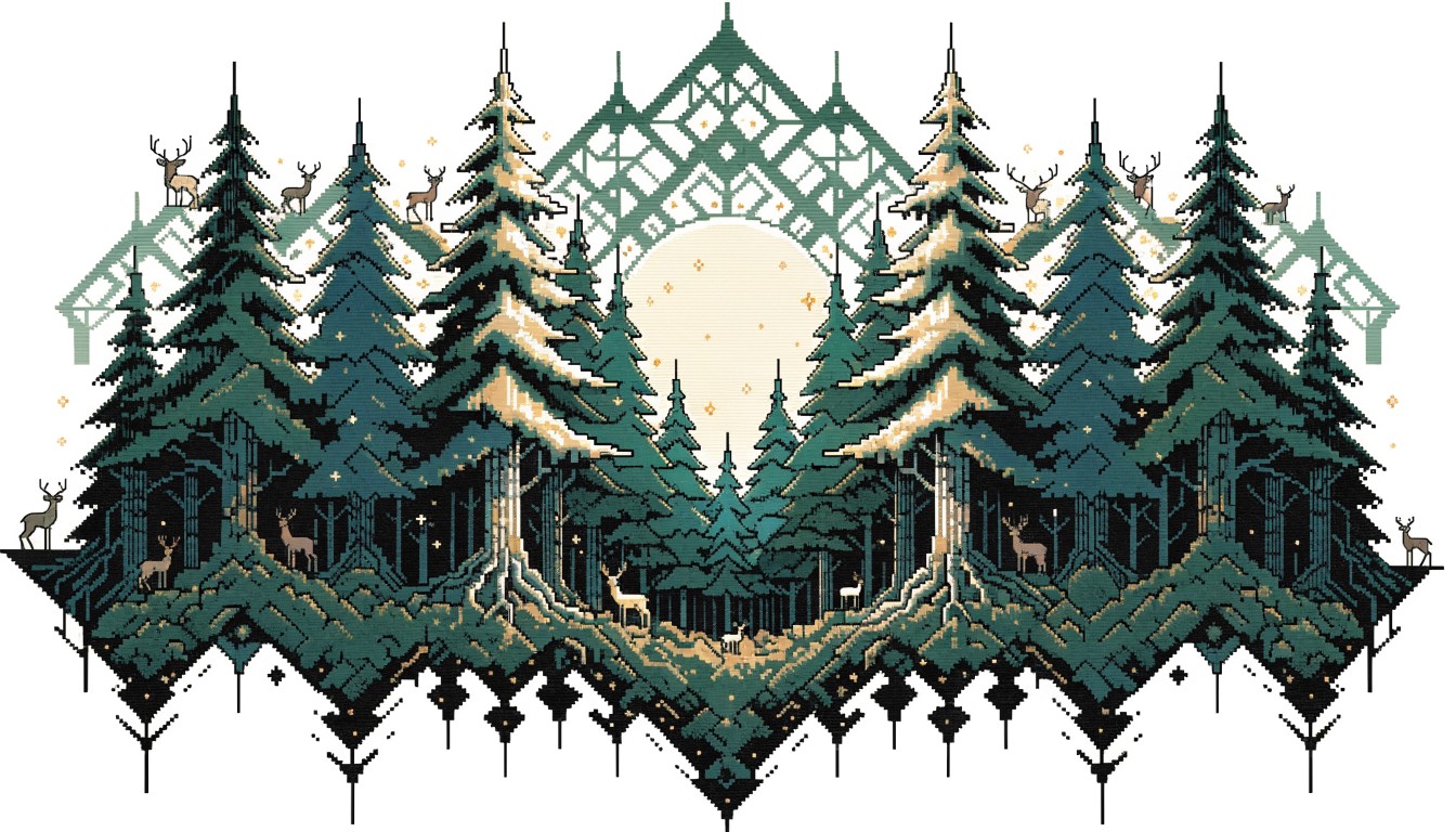 Free Pixel Forest Magic Image - Tattoo, Pixel, Forest | Download at ...