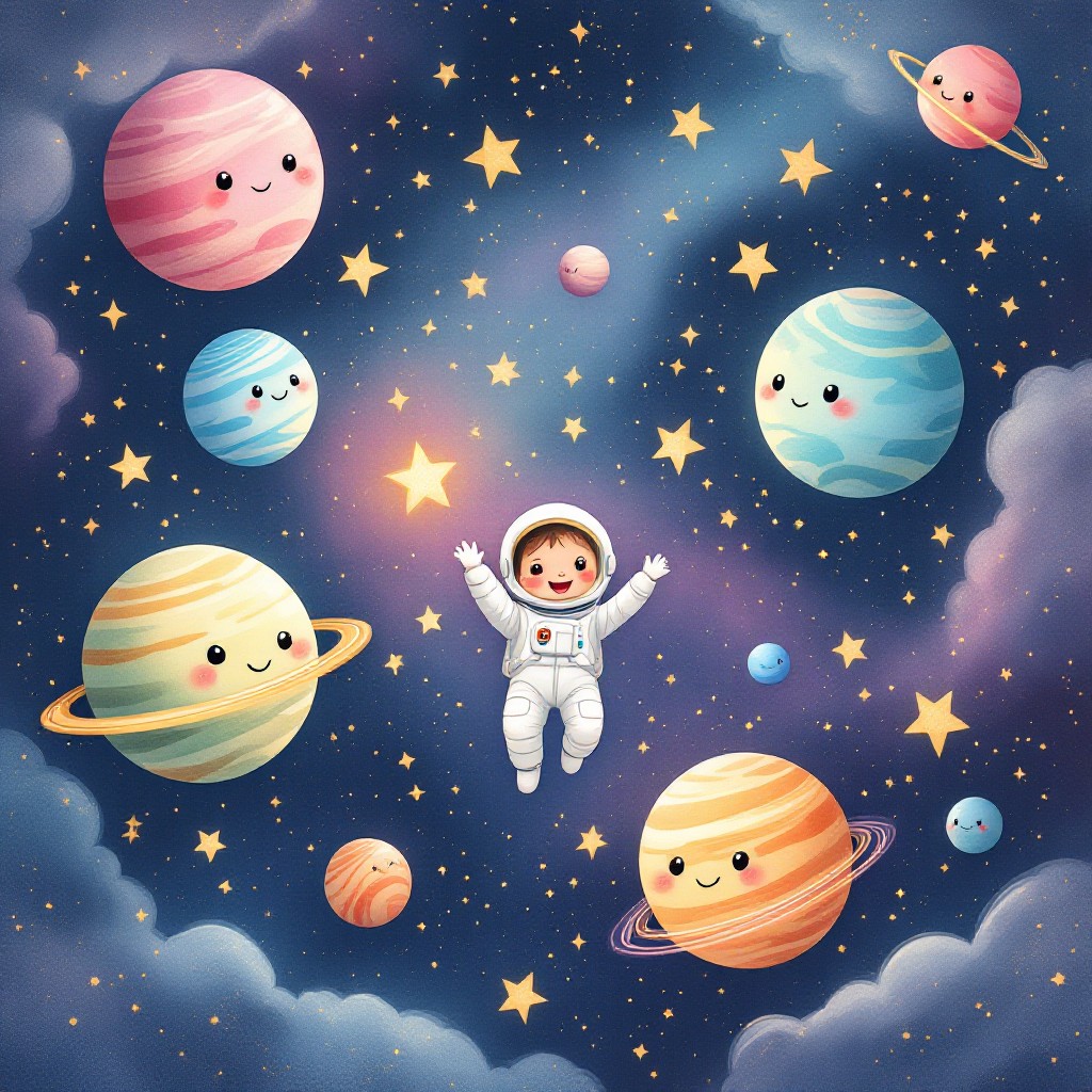 Free Cosmic Kawaii Adventure Image - Kawaii, Space, Planets | Download ...