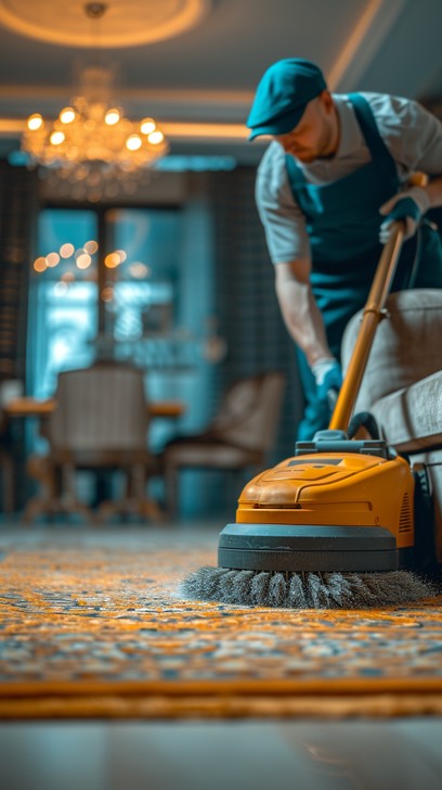 Machine Constantly Sweeping Free Efficient Cleaning Process Image - Cleaning, Worker, Carpet ...