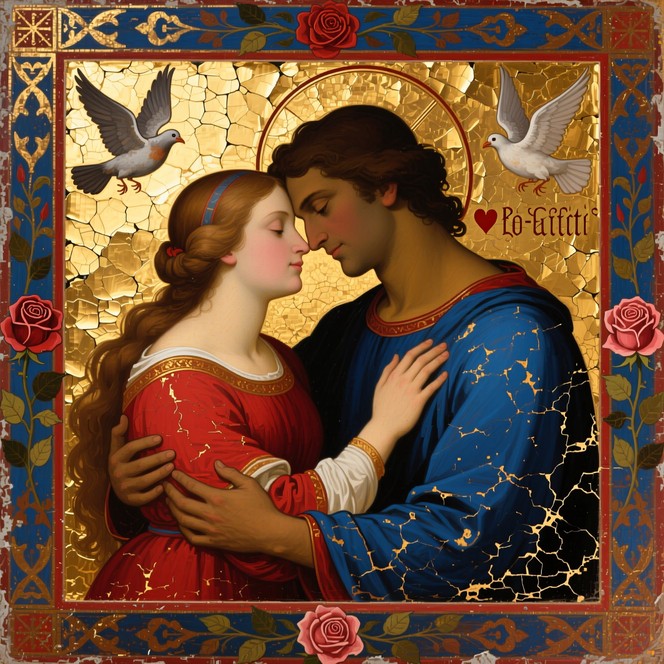Free Eternal Love Embraced Image - Romance, Byzantine, Gold | Download ...