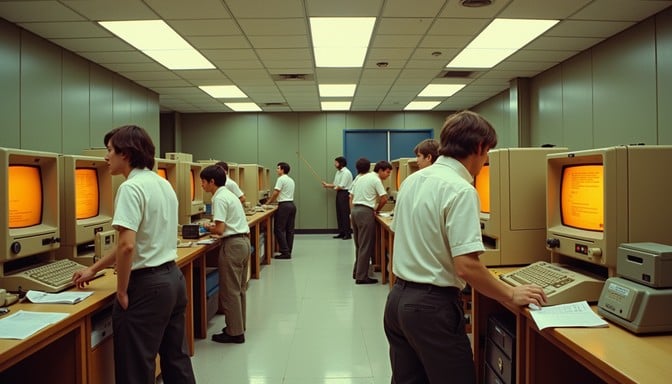 Free Vintage computer lab Image | Download at StockCake