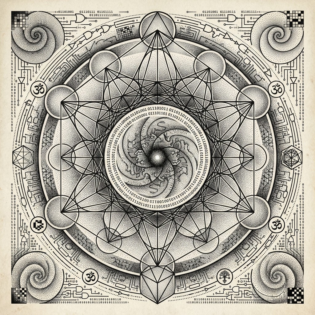 Sacred Geometry Computer Free Digital Sacred Geometry Image - Mandala, Geometry, Dotwork ...