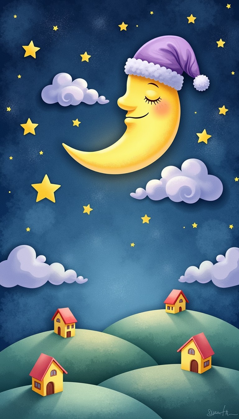 Free Dreamy Moonlit Night Image - Moon, Stars, Night | Download at ...