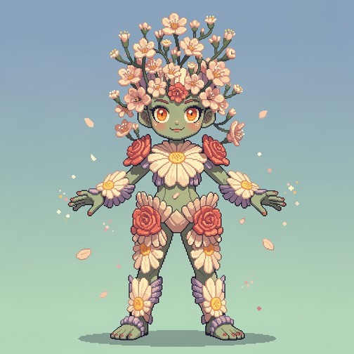 Download Flower Petal Sprite Image - Pixel, Sprite, Flower | StockCake
