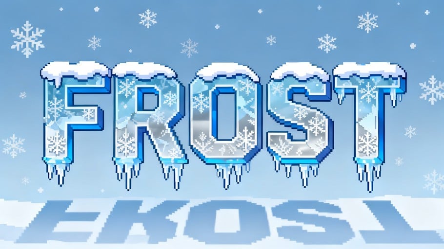 Free Frosty Pixel Typography Image - Pixel, Frost, Winter | Download at ...