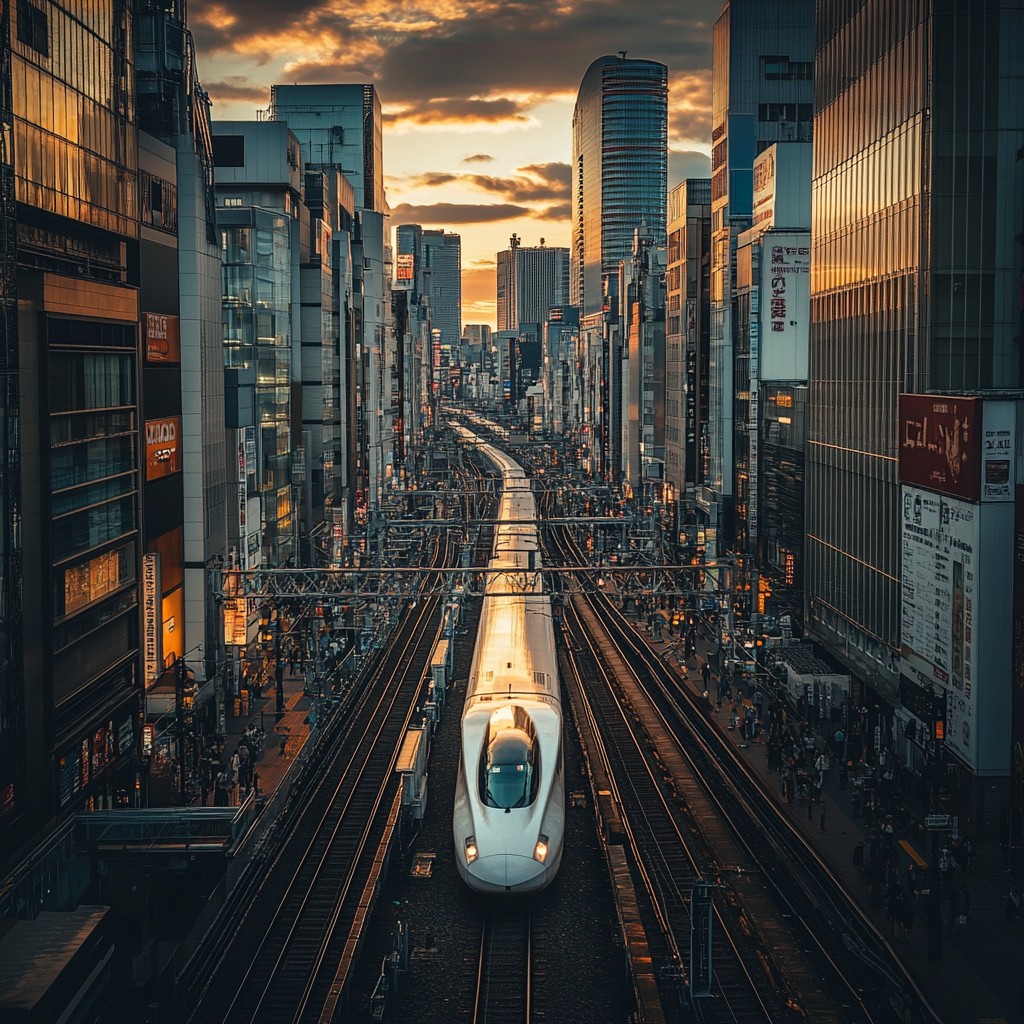 Free Sunset Train Ride Image - Train, Sunset, City | Download at StockCake