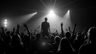 Concert Shadows Free Spotlight and Shadows Image - Concert, Silhouette, Monochrome ...
