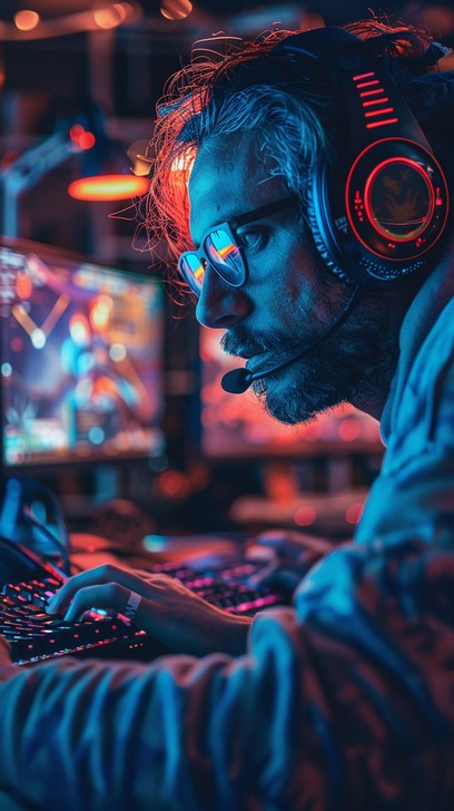 Intense Gaming On Computer Free Intense Gaming Session Image - Gamer, Headphones, Intense ...