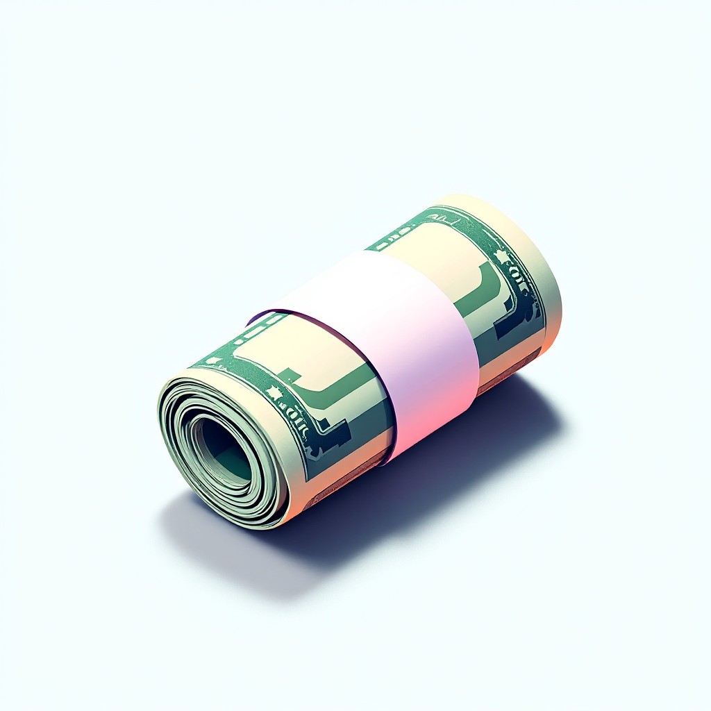 Money Renderts Free Rolled Money Art Image - Money, Pixel, Minimal | Download at StockCake