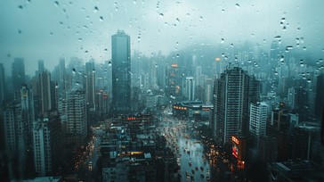 Free Rainy city skyline Image - Rain, City, Skyline | Download at StockCake