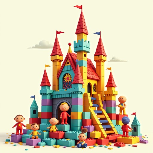 Free Magical Block Castle Image - Castle, Blocks, Colorful | Download ...