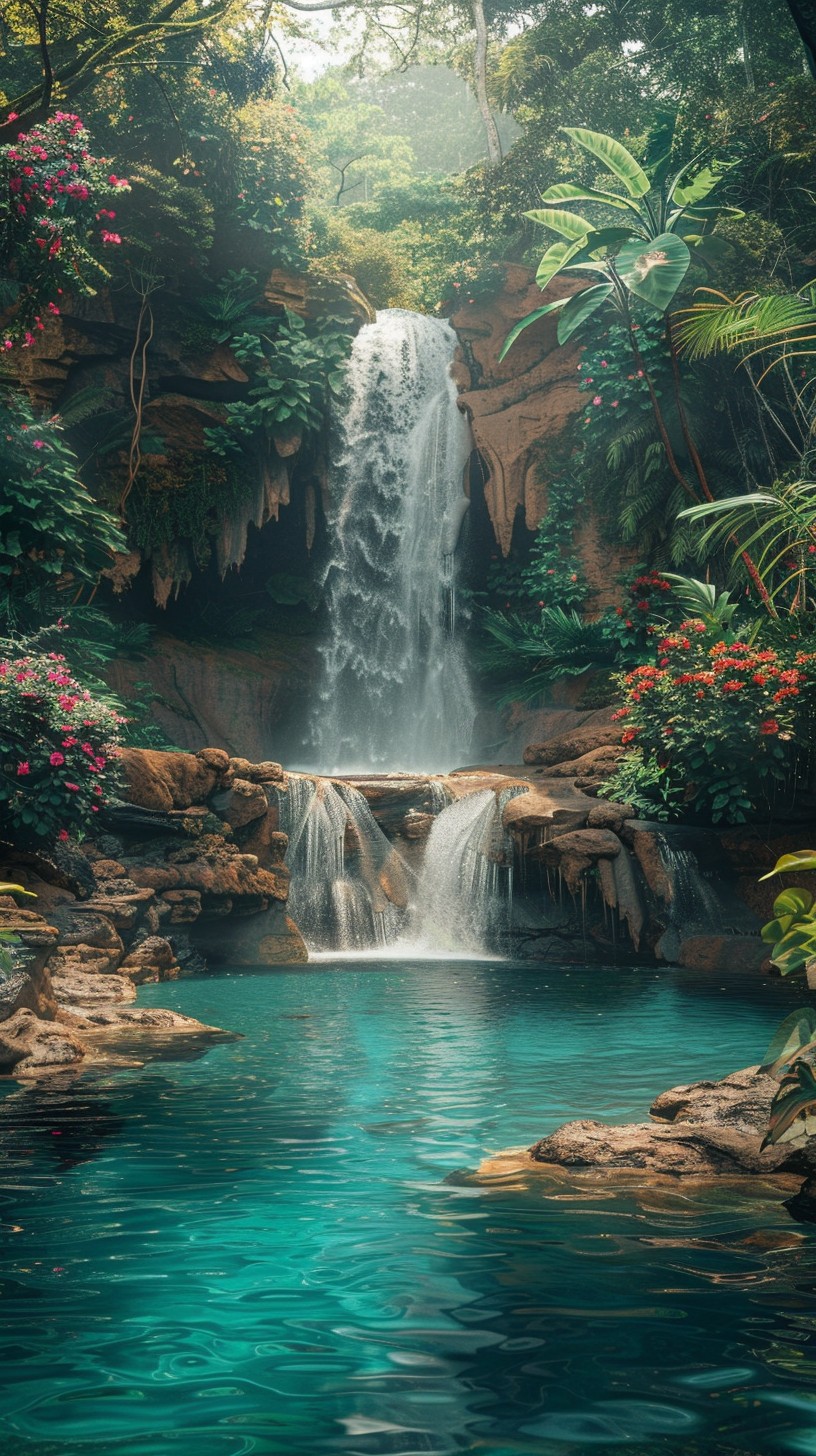 Free Serene Waterfall Oasis Image - Waterfall, Jungle, Nature ...