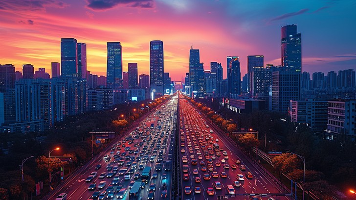 Free Urban Sunset Traffic Image | Download at StockCake