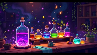 Free Magical Potion Laboratory Image - Potions, Elixirs, Bottles ...