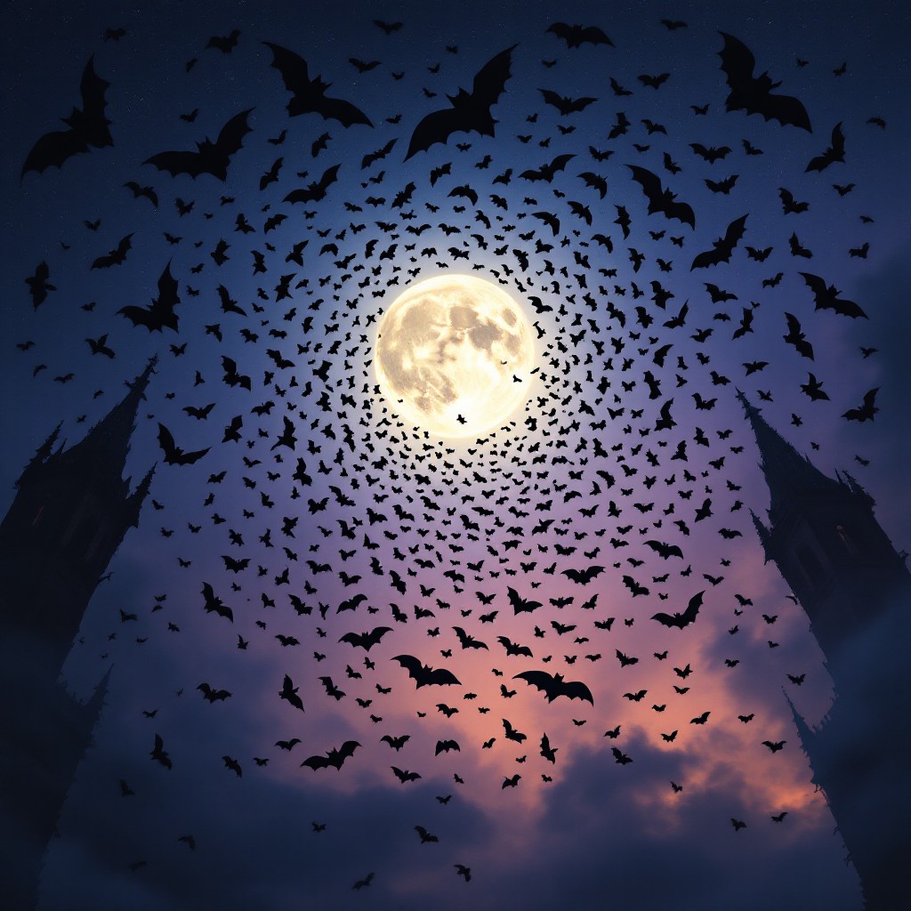 Moonlight Window Bat Free Moonlit Bat Symphony Image - Bats, Moon, Gothic | Download at ...
