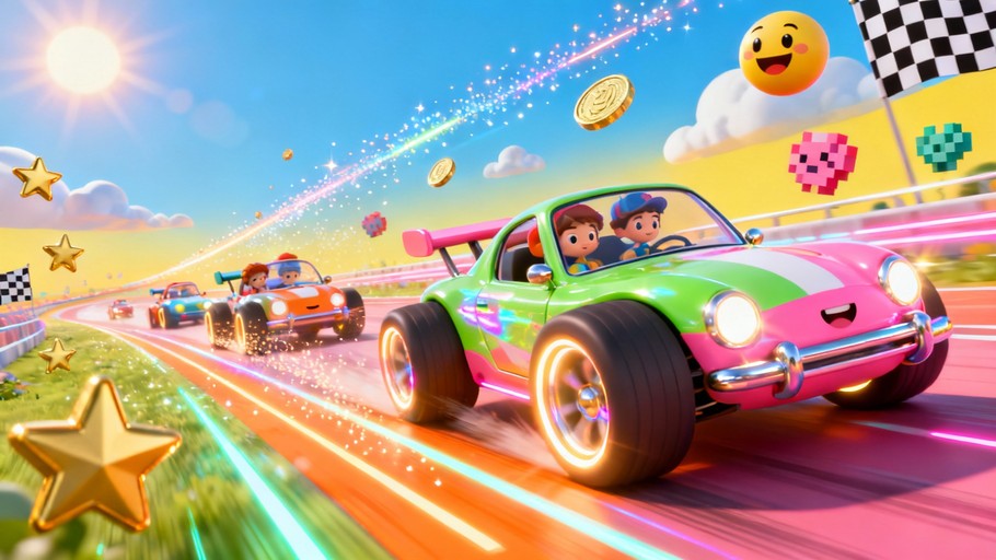 Cartoon Adventure Racing Background Free Colorful Speed Adventure Image - Racing, Cars, Cartoon | Download ...