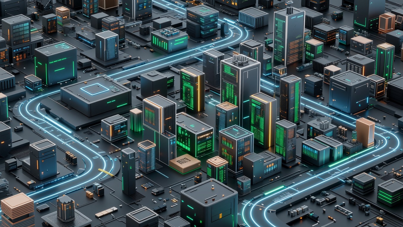 Free Digital Circuit Metropolis Photo - Isometric, Circuit, City ...