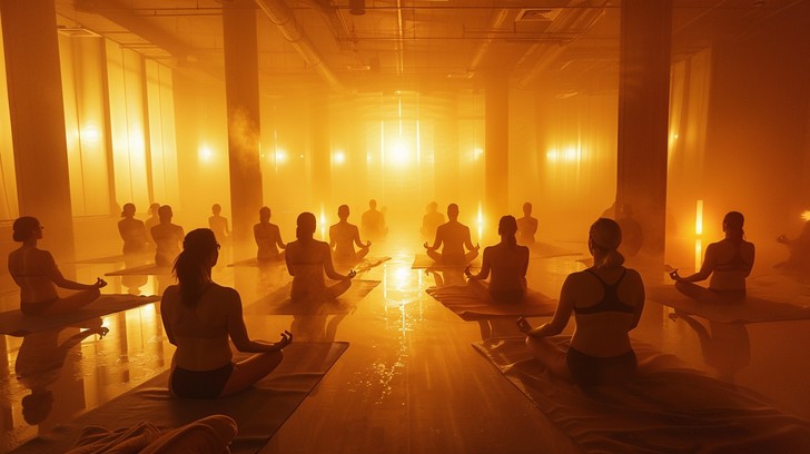 Curated visual reference: Aquatic Ambiance Lighting For Yoga Rooms Reference: Free Calm Yoga Session Image Yoga Serenity Meditation