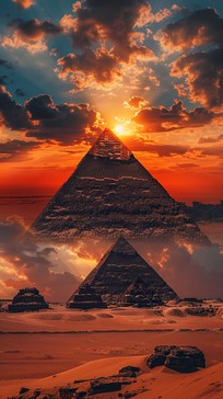 Free Sunset Over Pyramids Image - Sunset, Pyramids, Egypt | Download at ...