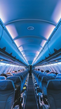 Free Airplane Interior View Image - Airplane, Travel, Passengers ...