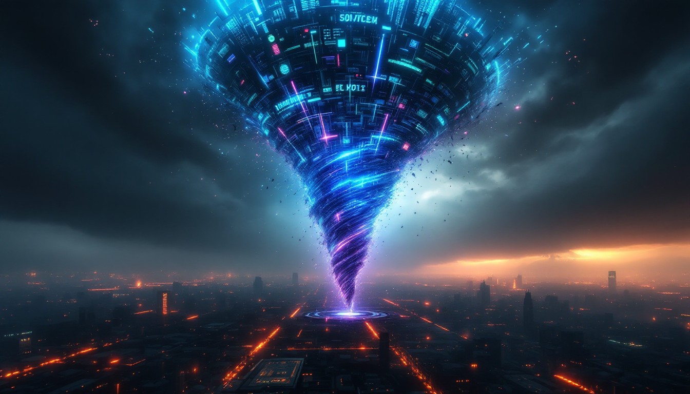 Free Digital Storm Unleashed Photo - Tornado, Cyber, Digital | Download ...