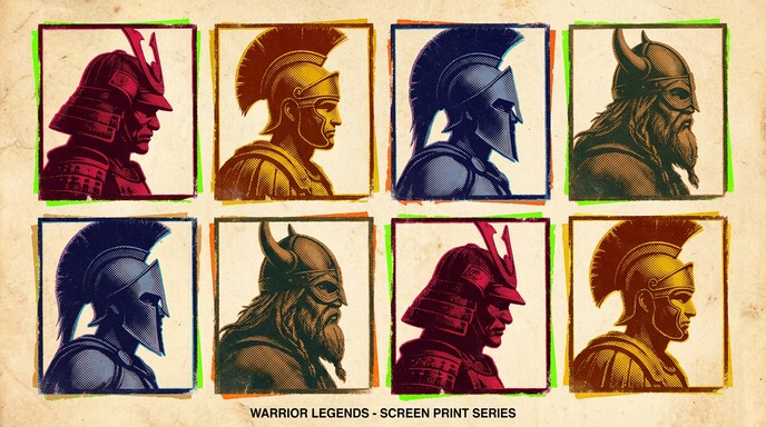 Download Warrior Pop Art Image - Warrior, Popart, Grid | StockCake
