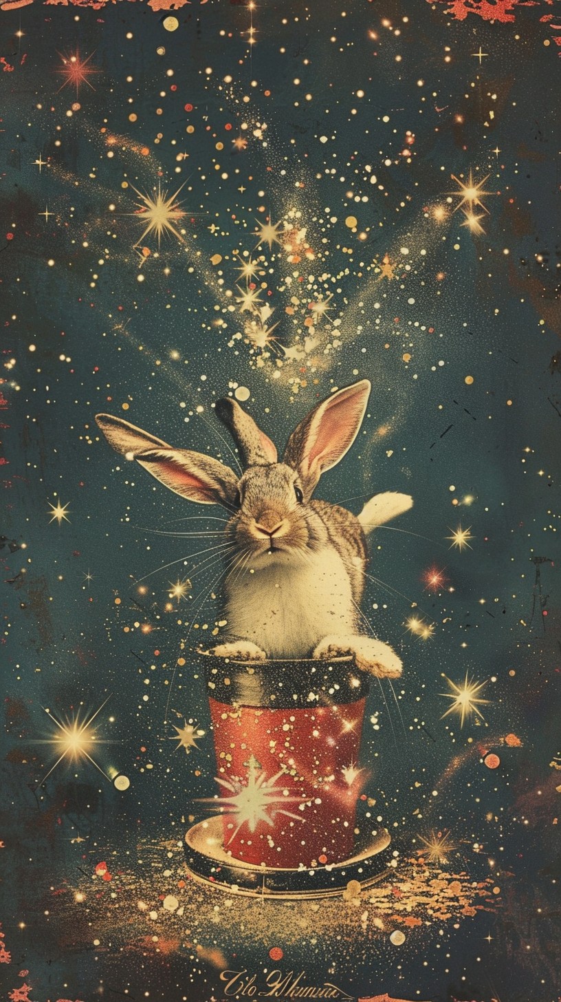 Magic Beautiful Rabbit Free Magic Rabbit Show Image - Magic, Rabbit, Stars | Download at StockCake