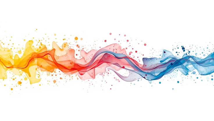 Free Flowing Color Harmony Image - Watercolor, Ribbons, Inclusion ...