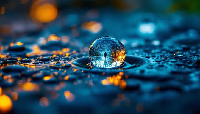 Perfect Inverted Raindrop Free Prismatic Water Sphere Image - Raindrop, Macro, Sphere | Download ...