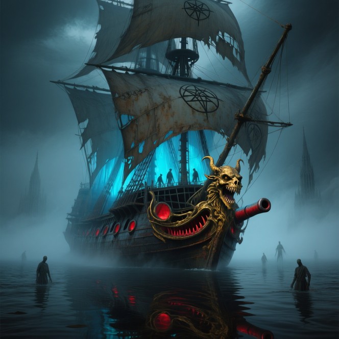 Free Haunted Maritime Nightmare Image - Haunted, Gothic, Skeletal ...