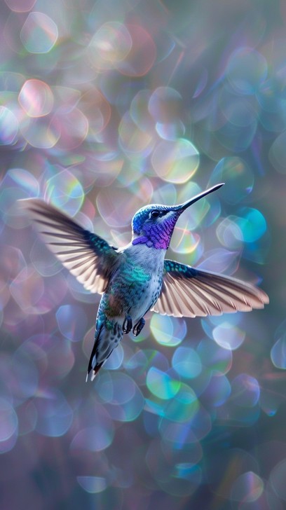 Hummingbird Wallpaper Blue