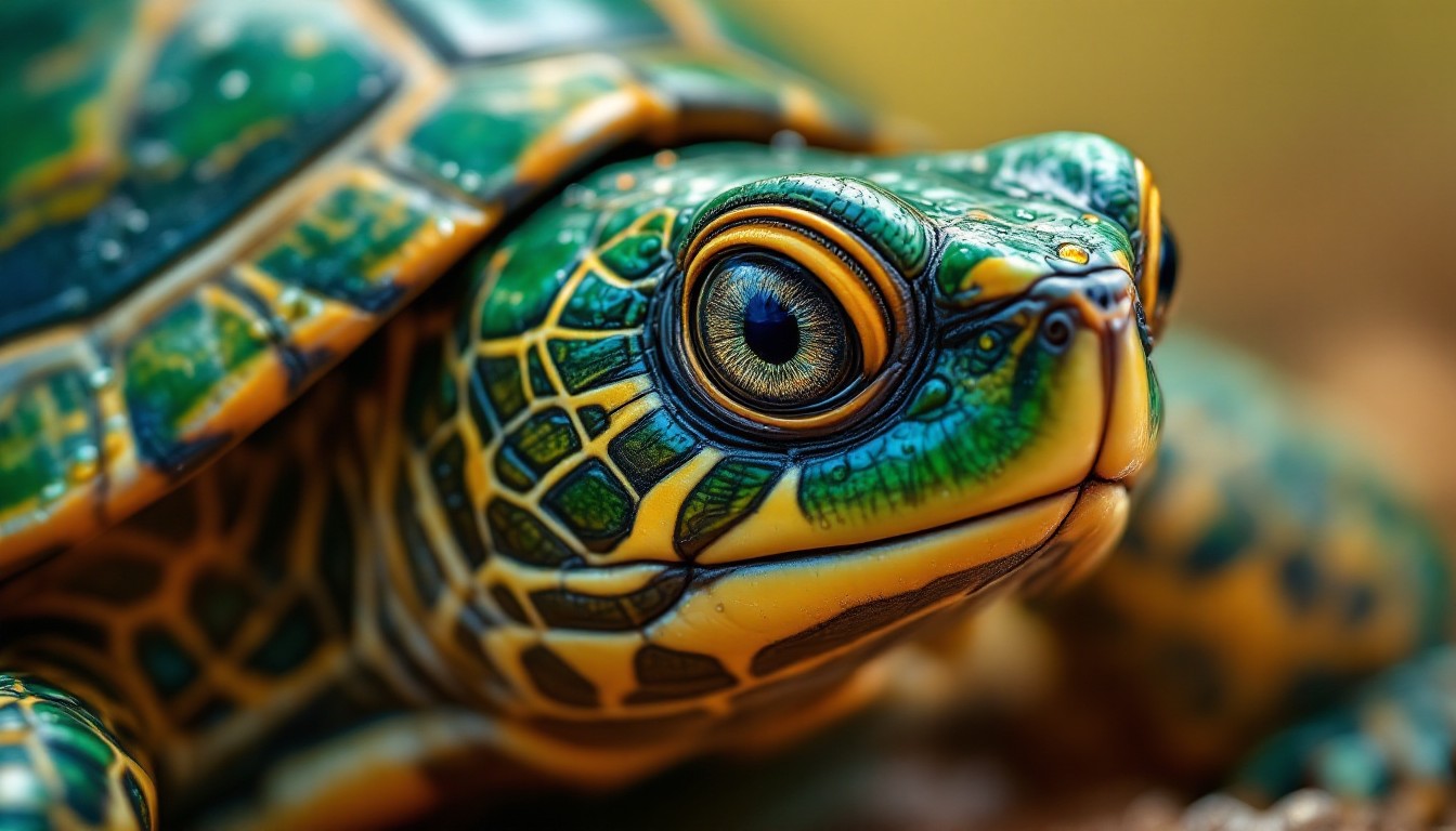 Free Vibrant Turtle Portrait Image - Turtle, Reptile, Macro | Download ...