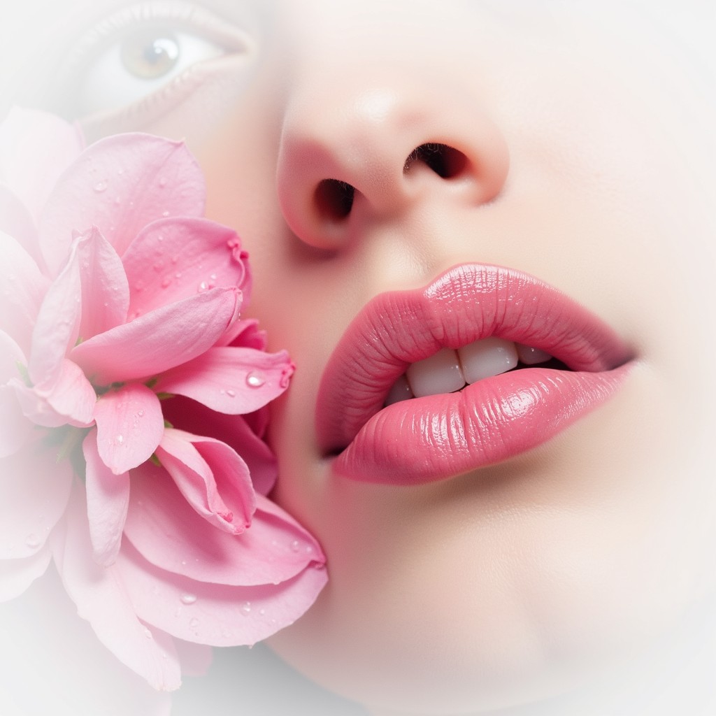 Free Petals and Pout Image - Lips, Petals, Pink | Download at StockCake