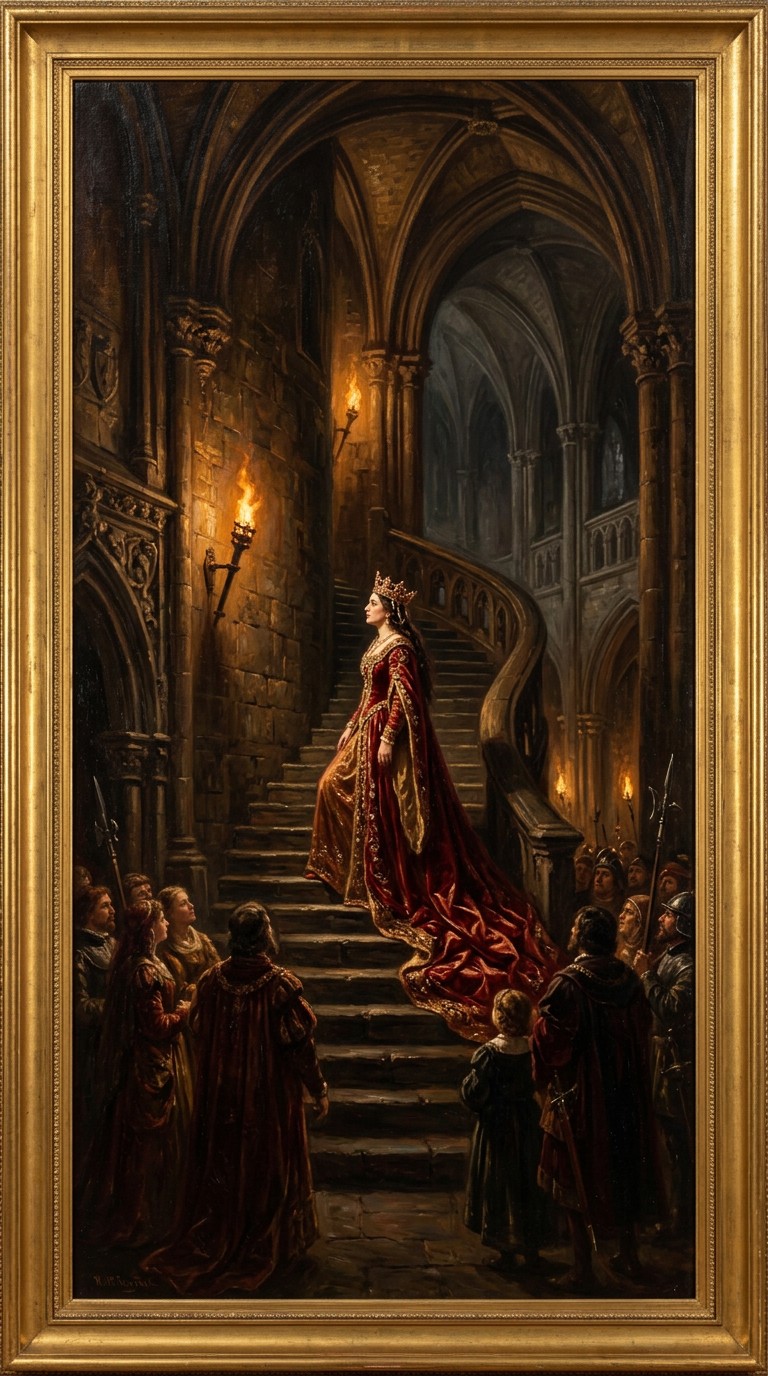 Queen On Railing Free Queen Ascends Stairs Image - Queen, Medieval, Cathedral | Download ...