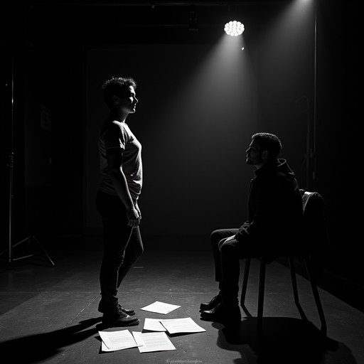 Actor Performance Shadow Free Spotlight and Shadow Image - Audition, Spotlight, Theatrical ...