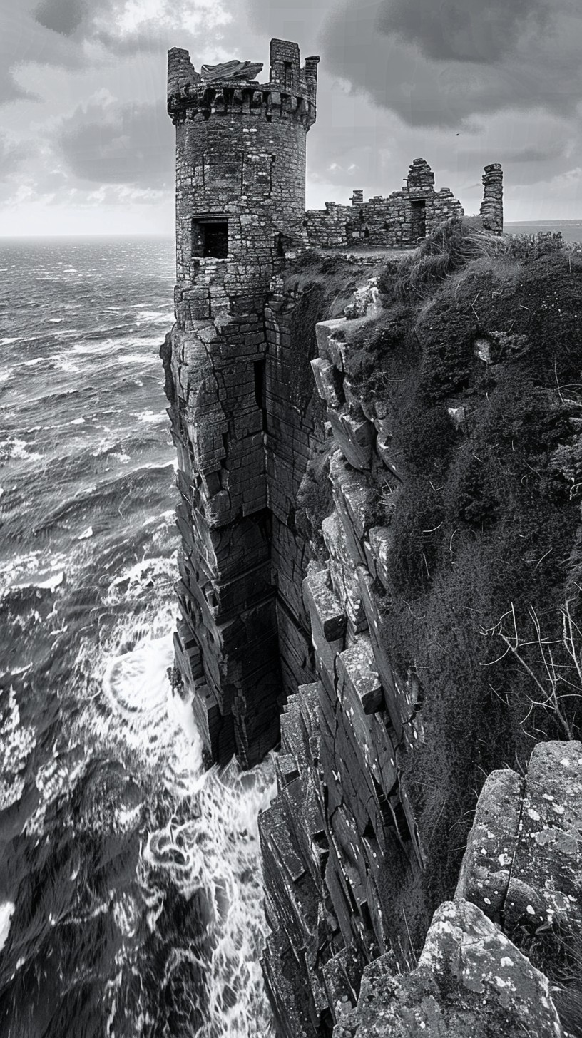 Free Cliffside Castle Peril Image - Castle, Cliff, Ocean | Download at ...