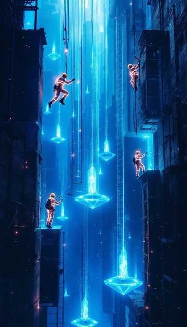 Free Floating Future Builders Image - Cyberpunk, Ethereal, Floating ...